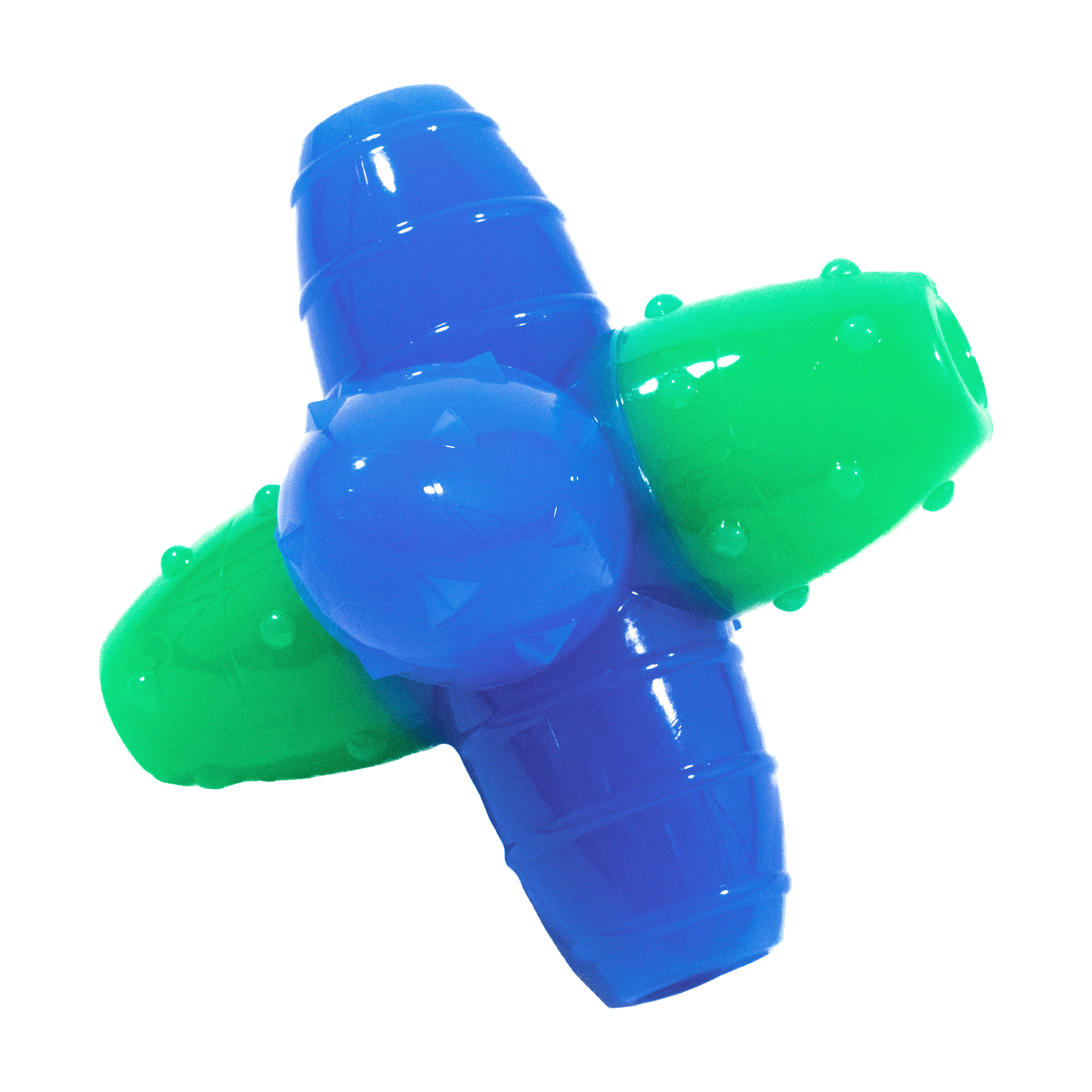 68500 Petstages Orka Jack Green/blue Treat-dispensing Dog Chew Toy 