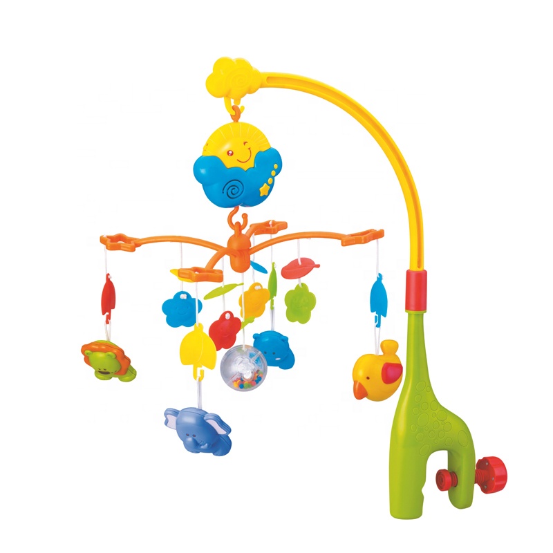 OEM PUHSI Professional manufacturing mold and production of Crib forest merry toys hanging sound musical baby bed bell injection