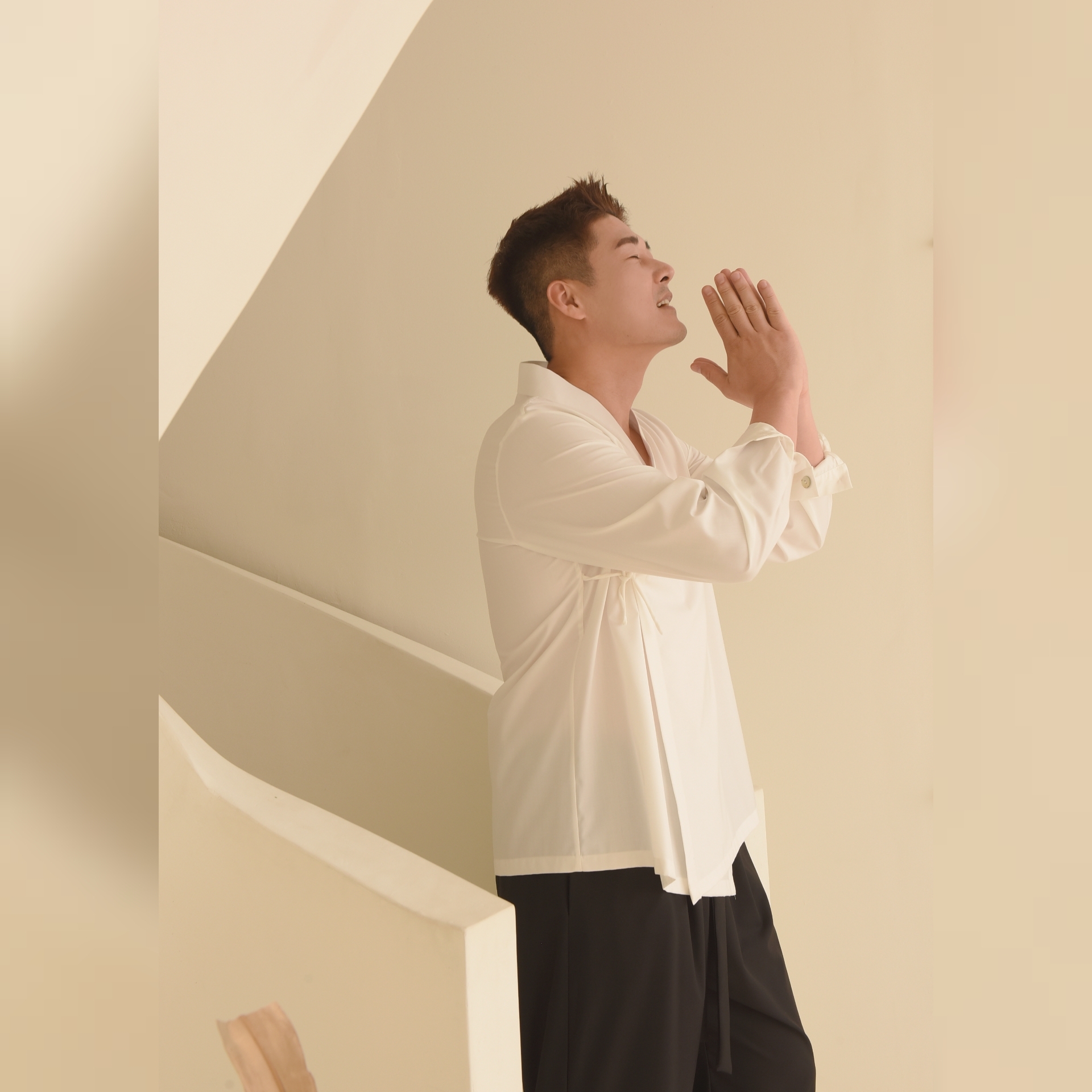 Long Sleeve Hanbok Top / Korean Style Shirts / Vintage / Men's Wear / Unique Clothes 