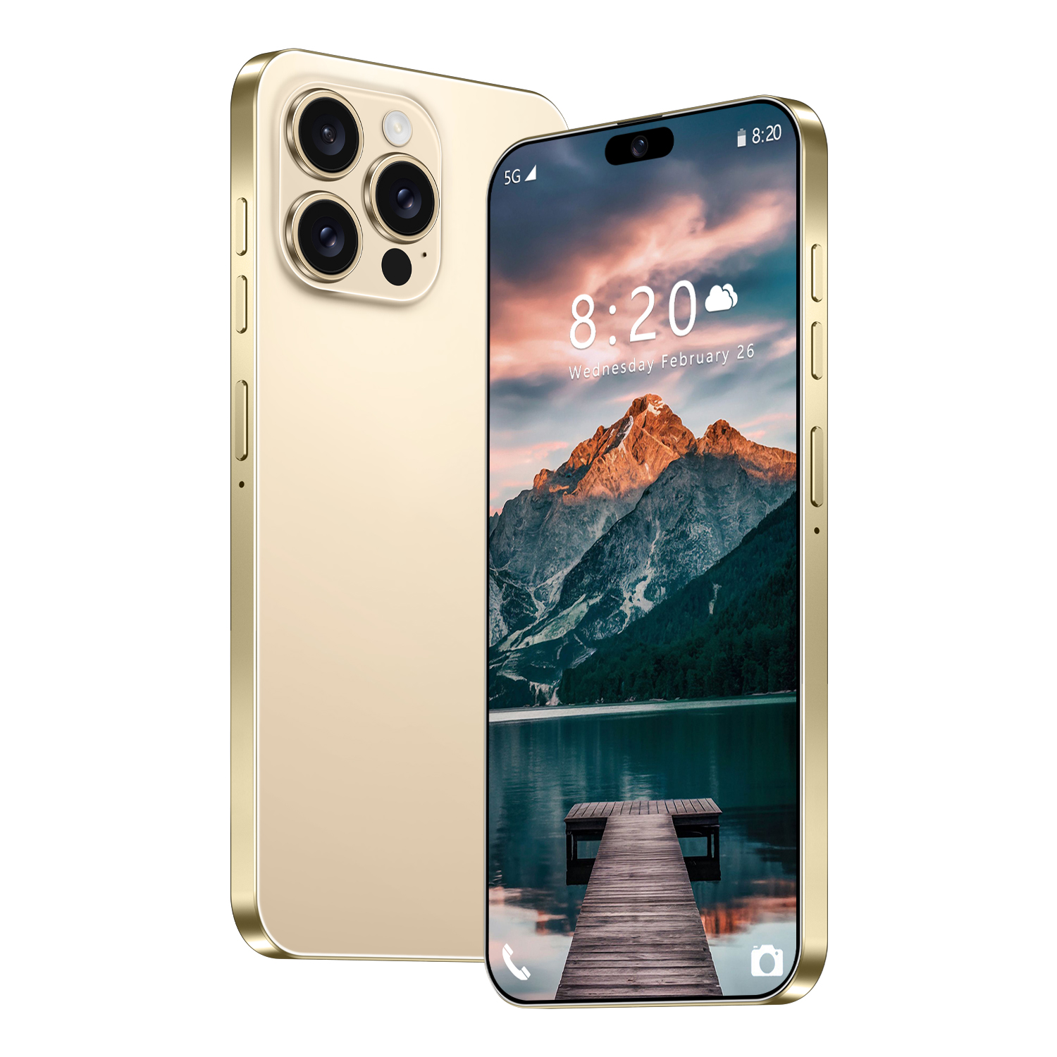 Wholesale 2025 Custom Logo I16promax Android 13 Smartphone 6.5inch HD Screen Octa-Core Central Processor Dual SIM 6 + 128GB LTE 4G 5G