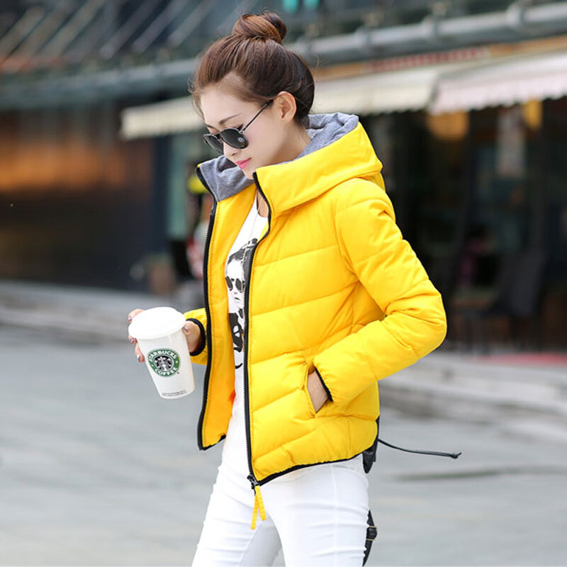 2022 Autumn and Winter Korean Style Slim Fit Thickened down Jacket Cotton-padded Clothes Women's Short Warm Cotton Coat Coat Student Fashion Clearance