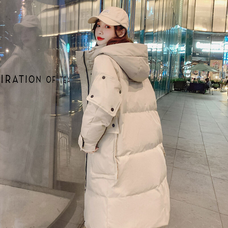 Oversize down Coat down Cotton-Padded Coat Women's Winter Coat Mid-Length Thick Cotton-Padded Jacket 2022 New Fashion